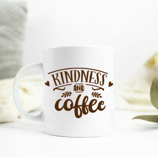Kindness and coffee Ceramic Mug