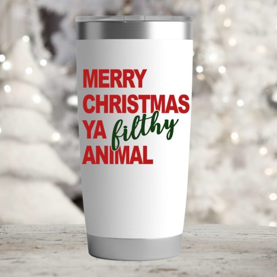 Merry Christmas Ya Filthy Animal- 20oz Insulated Tumbler