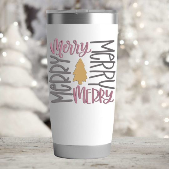 Merry Square- 20oz Insulated Tumbler