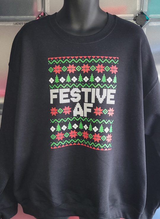 Festive AF- Crewneck Sweatshirt