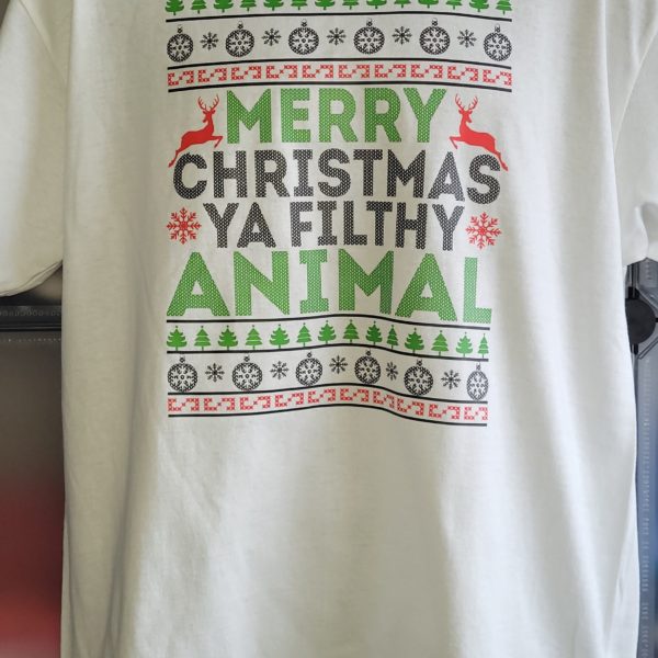 Merry Christmas Ya Filthy Animal (Sweater)- T-shirt