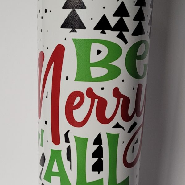 Be Merry Y'all- 20oz Skinny Insulated Tumbler