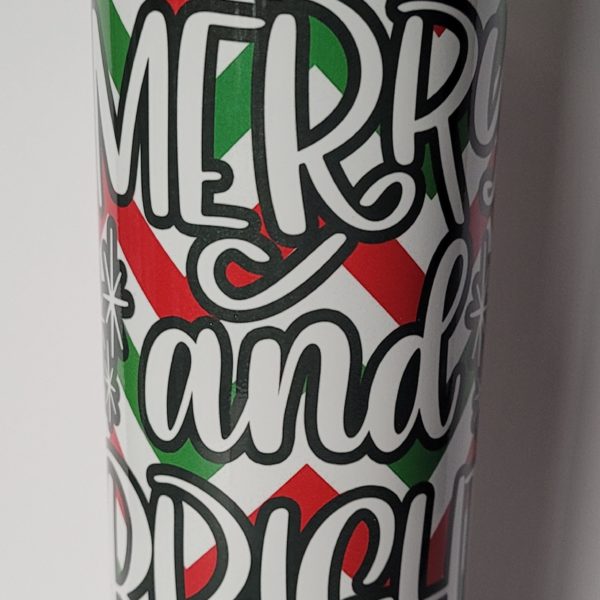 Merry & Bright- 20oz Skinny Insulated Tumbler